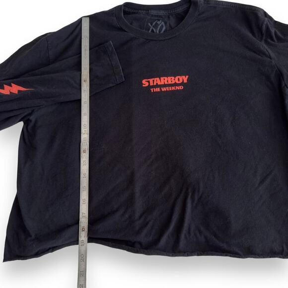 The Weeknd XO Starboy Longsleeve Tee Women’s XL Cut Off 2016 Music Tour T-Shirt - Picture 9 of 15